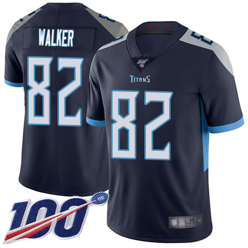 Tennessee Titans Limited Navy Blue Men Delanie Walker Home Jersey NFL Football #82 100th Season Vapor Untouchable->women nfl jersey->Women Jersey